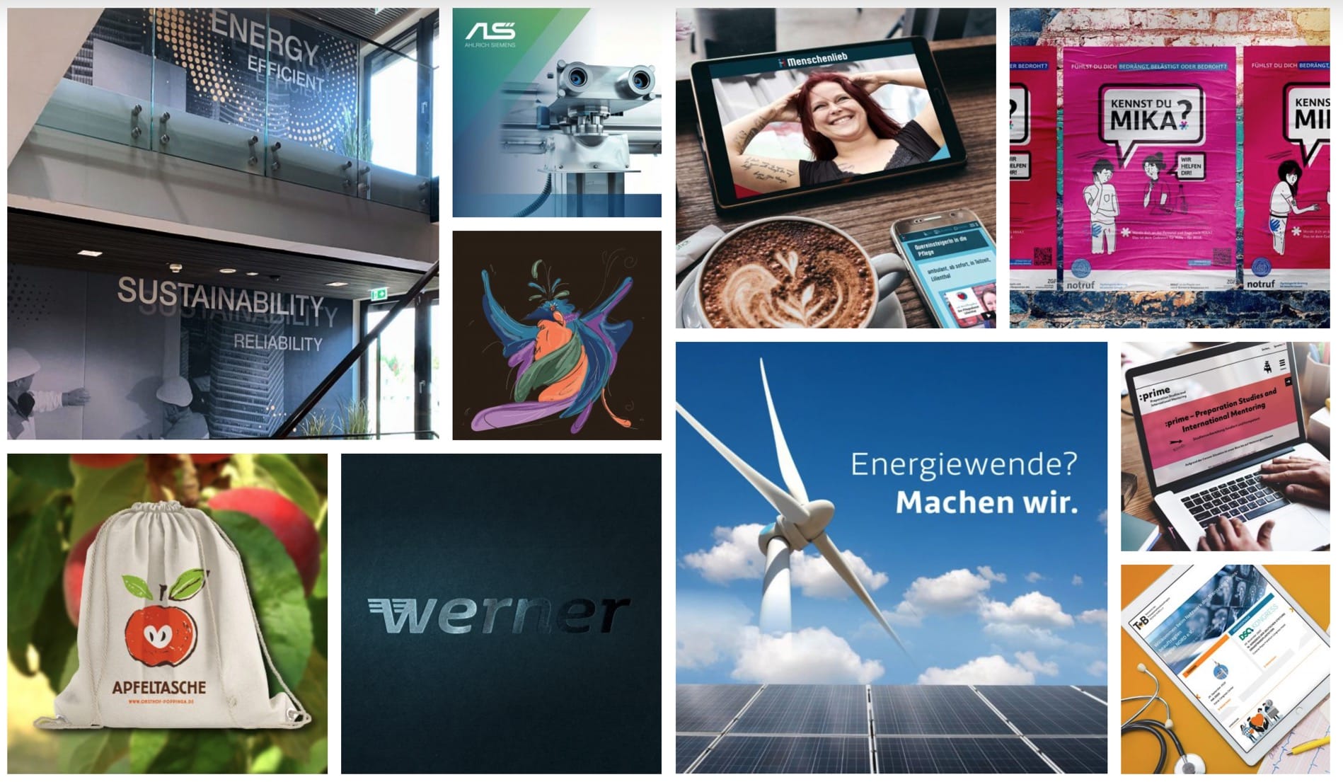WG Referenzen Auswahl von Referenzscreens