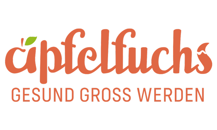 Logo apfelfuchs- gesund groß werden - Logo