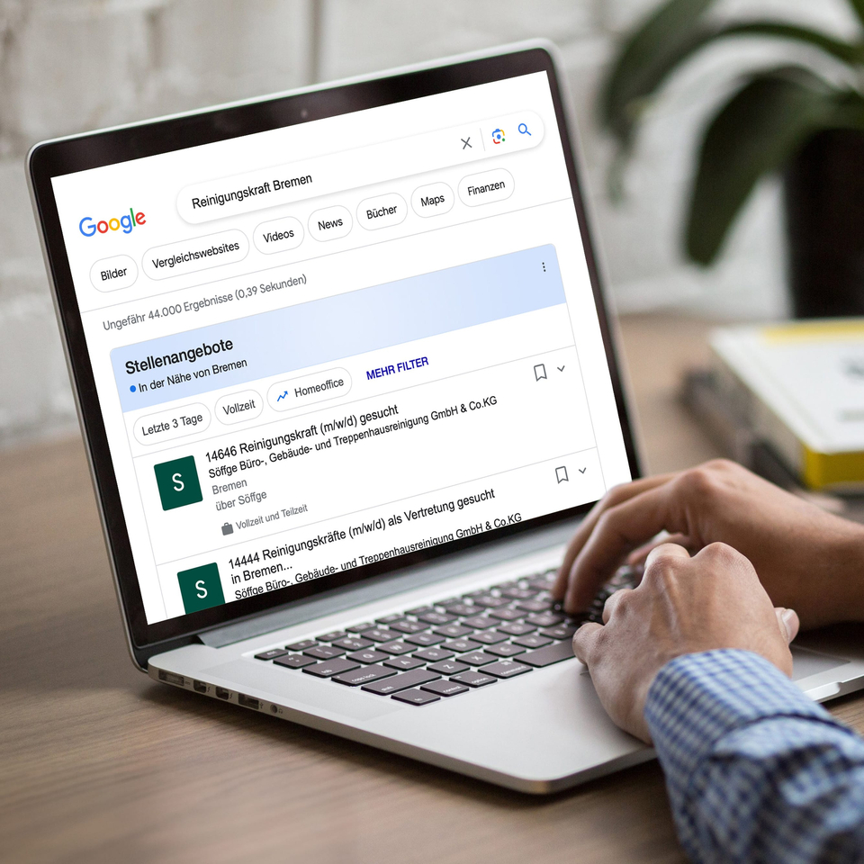 Jobposting Jobpostings Ansicht bei Google