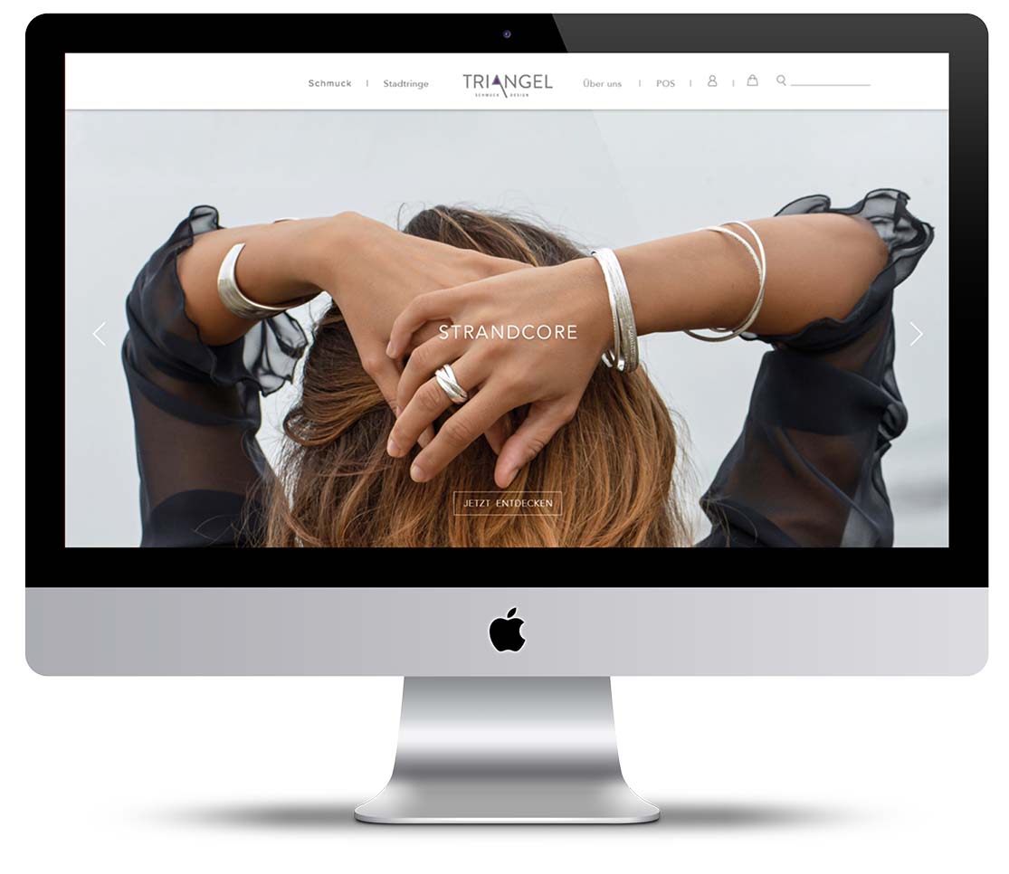 iMac mit geöffneter Triangel-Website