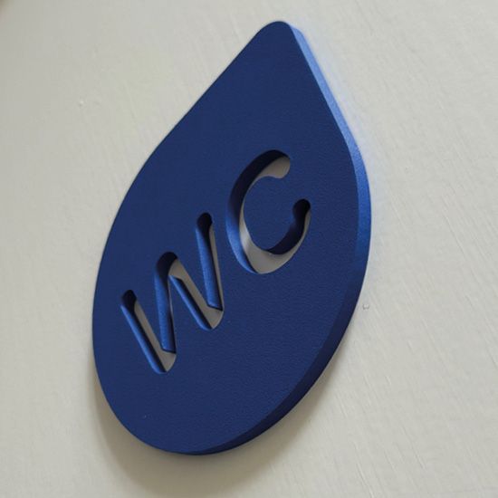 WC Logoadaption als 3DSchild